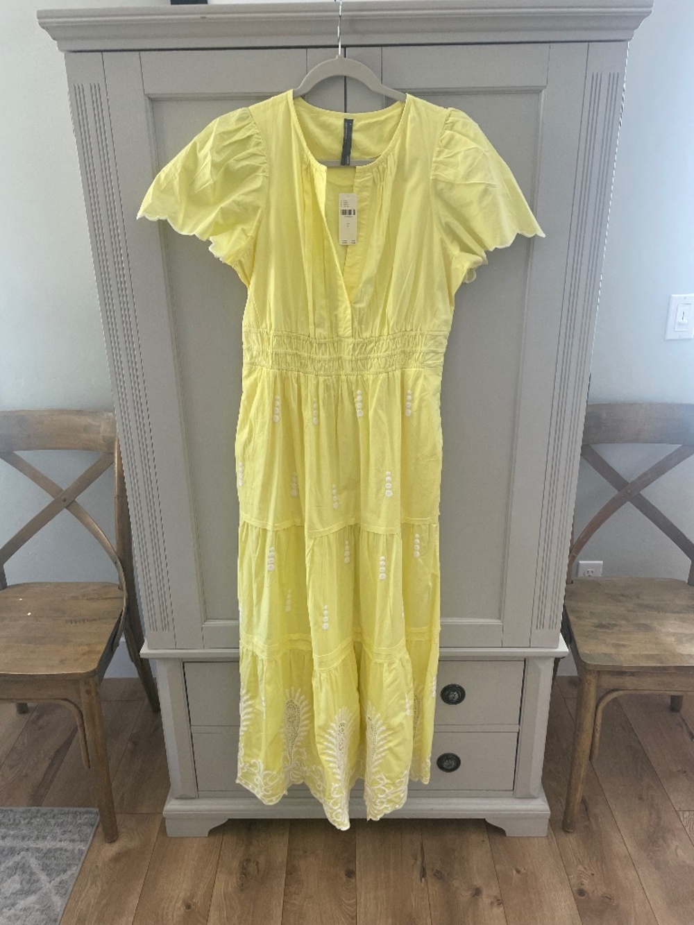 NWT Anthropologie Somerset Maxi Dress in Honeydew Size M